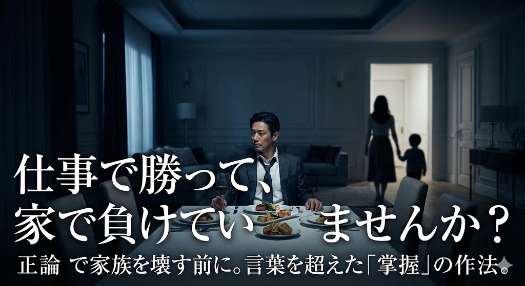 月収100万超えても、家に帰ると『孤独』なあなたへ。正論で家族を論破しても、心が満たされない本当の理由