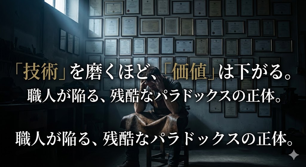 「先生、また来ます」と言って二度と来ない顧客の正体。腕が良いのに“買い叩かれる”職人が見落としている、残酷な1つの真実。