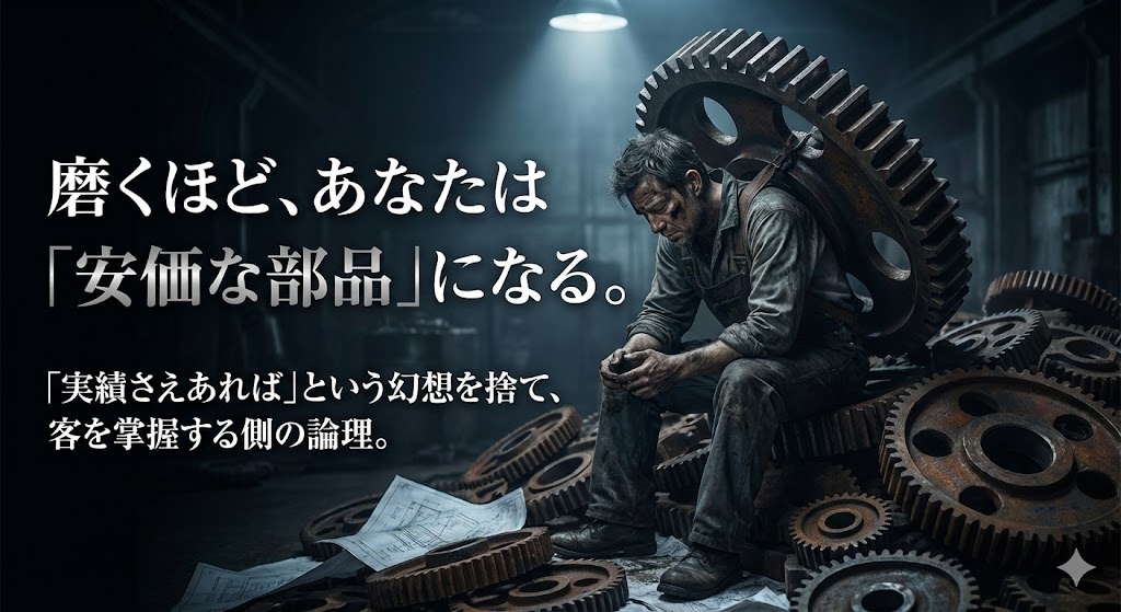 「実績を積めば、いつか選ばれる」という幻想。スキルを磨くほど、あなたが“安価な部品”として使い捨てられる理由。